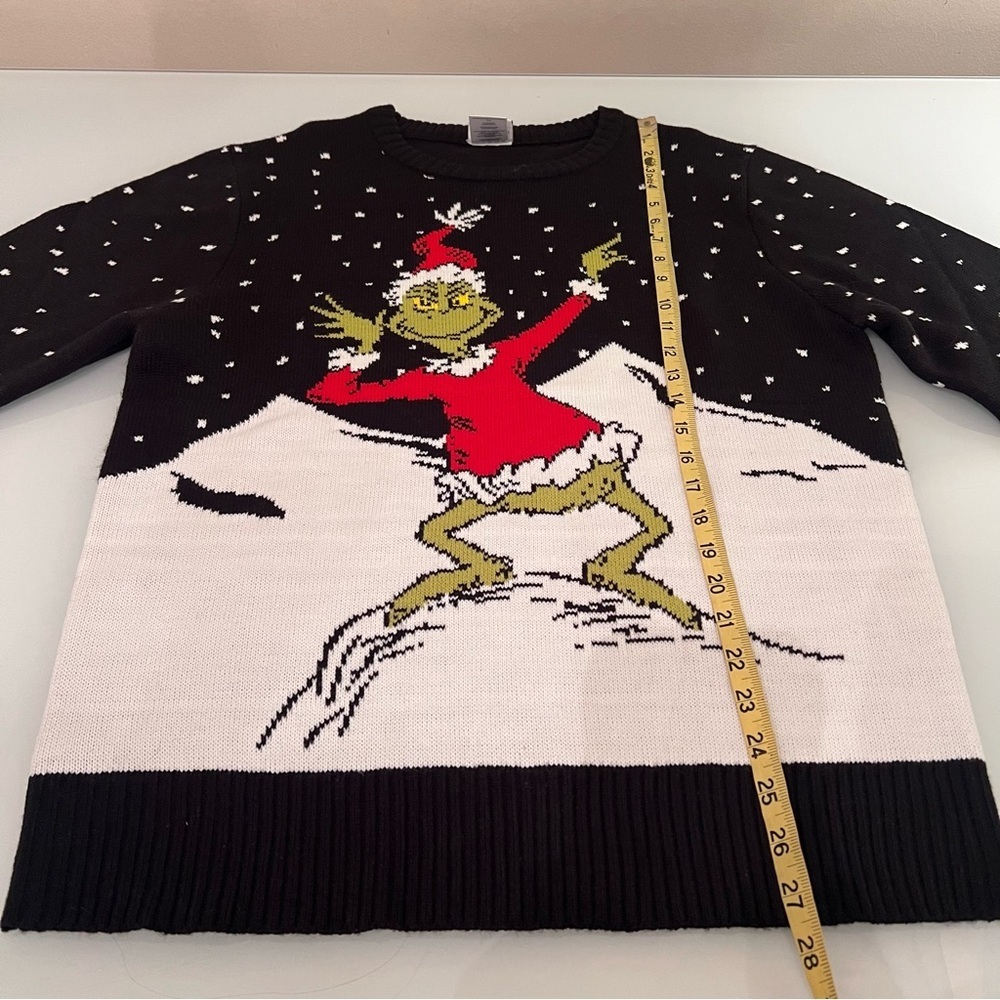 Dr. Seuss Black Grinch Crewneck Sweater - Picture 8 of 9